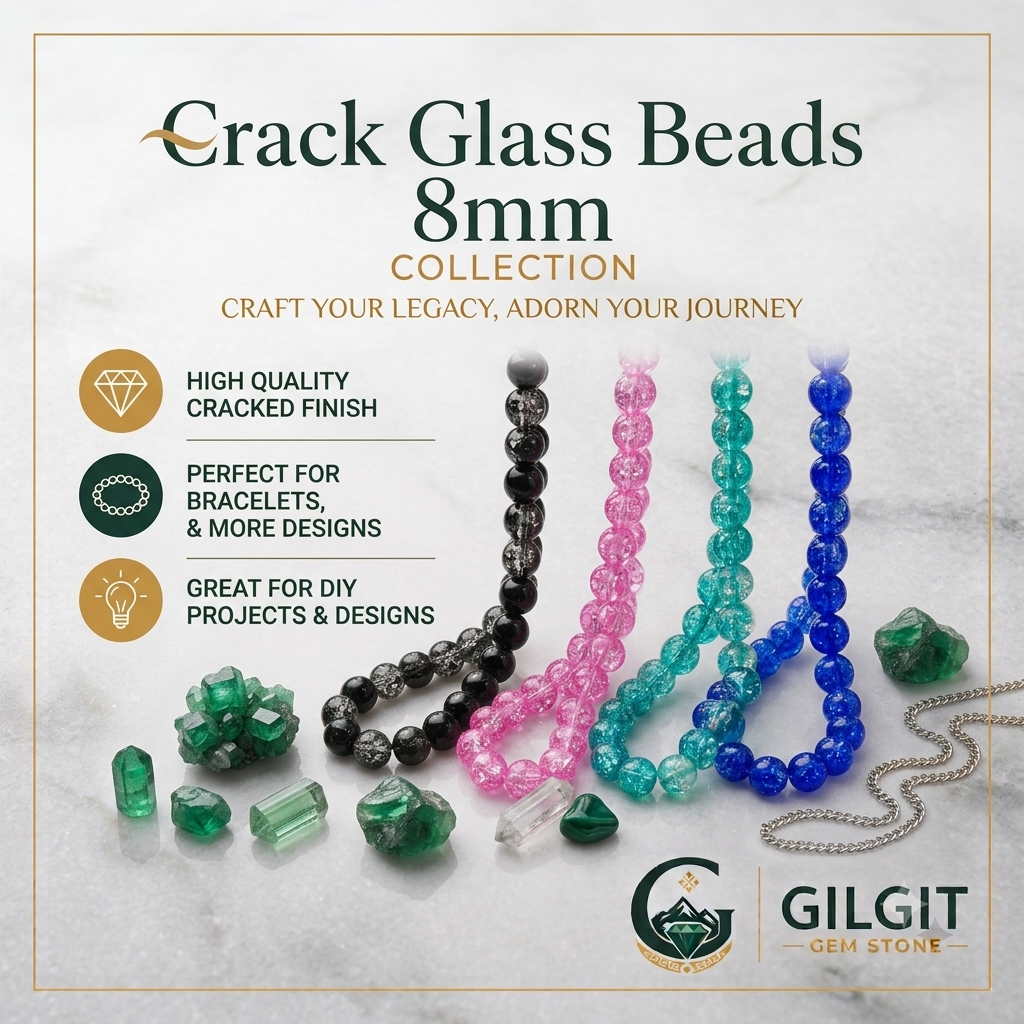 Crack Glass Beads 8mm