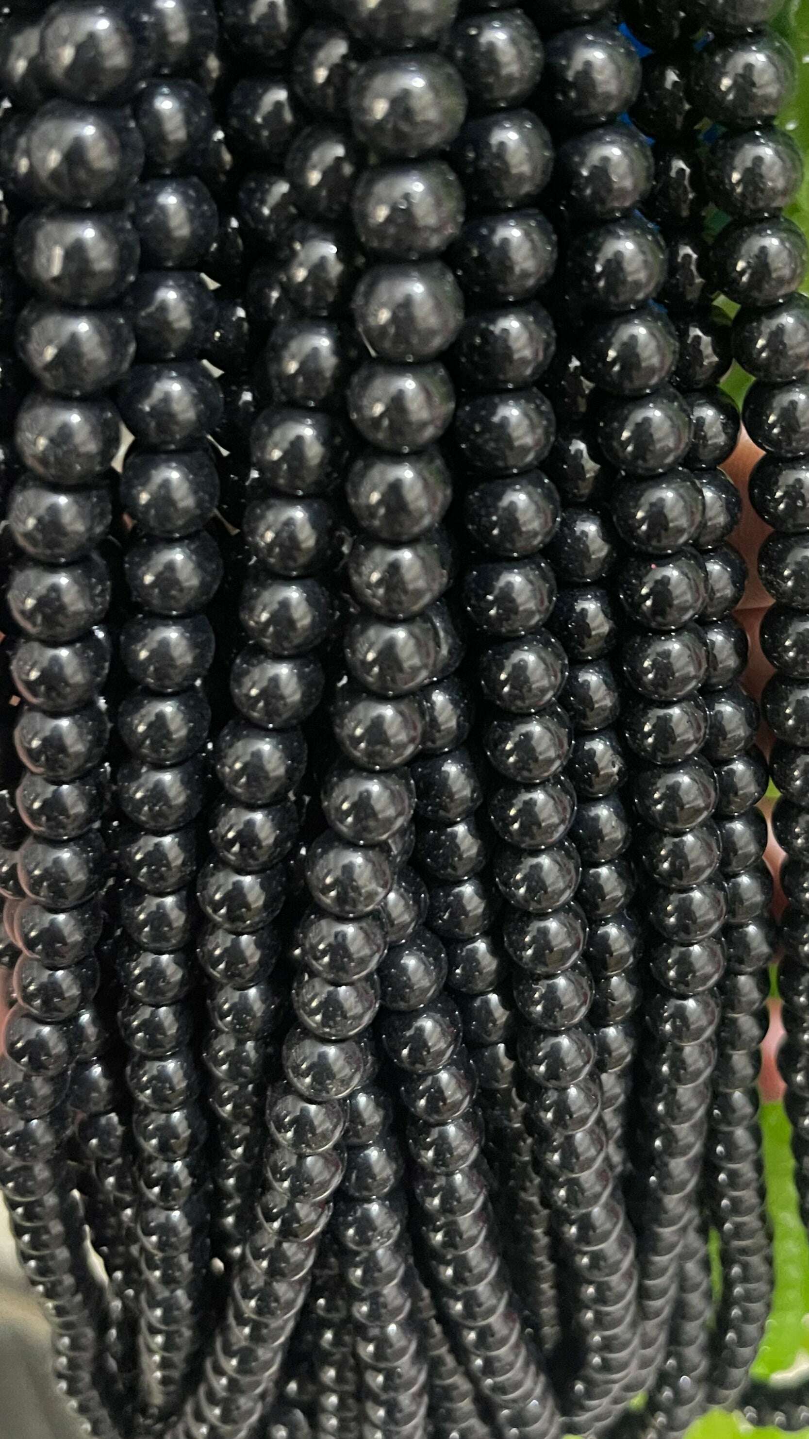 Plane glass beads 8mm