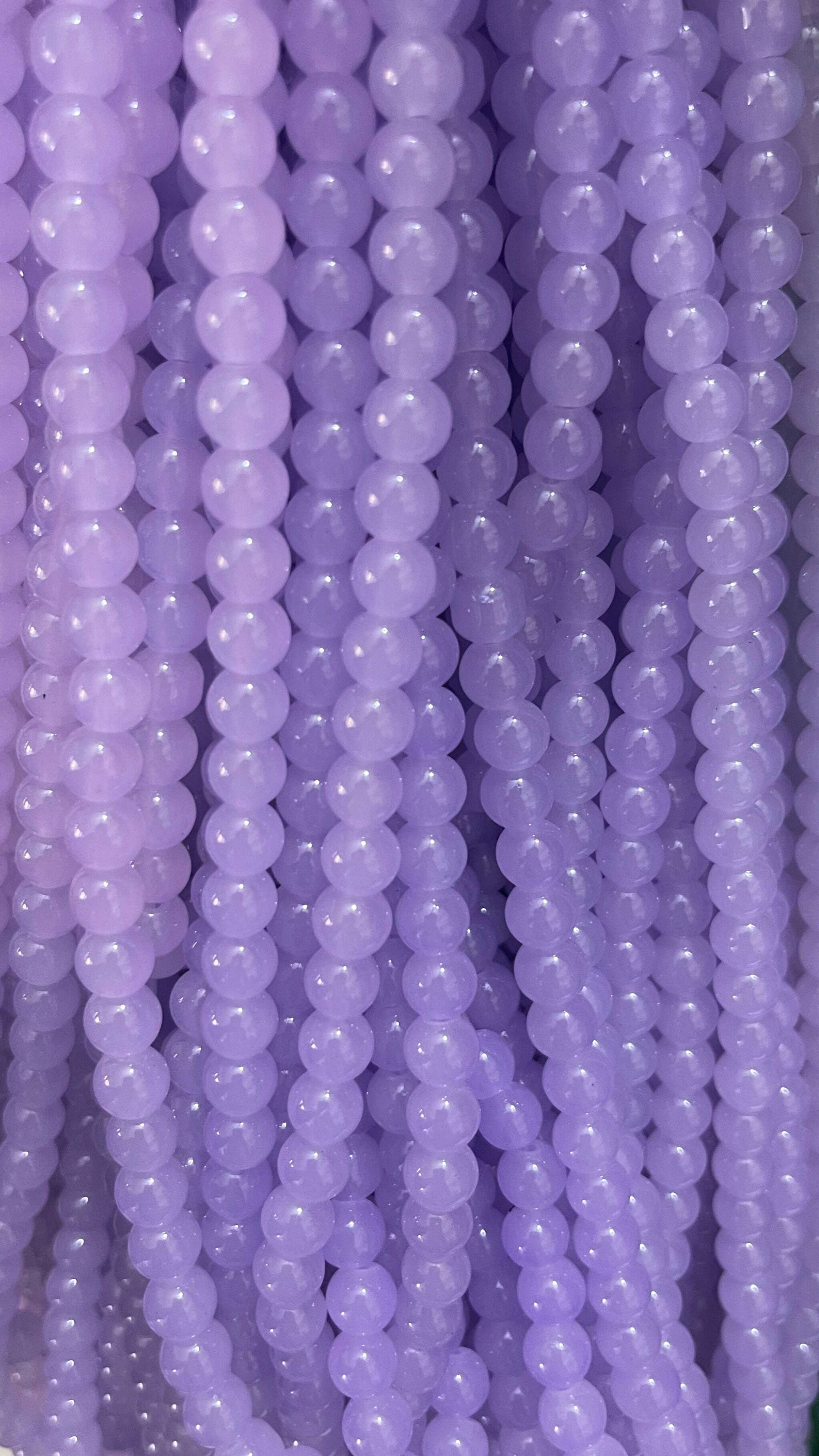 Plane glass beads 8mm