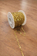(05)_ Stainless 0.8x2.5x7mm Golden chain