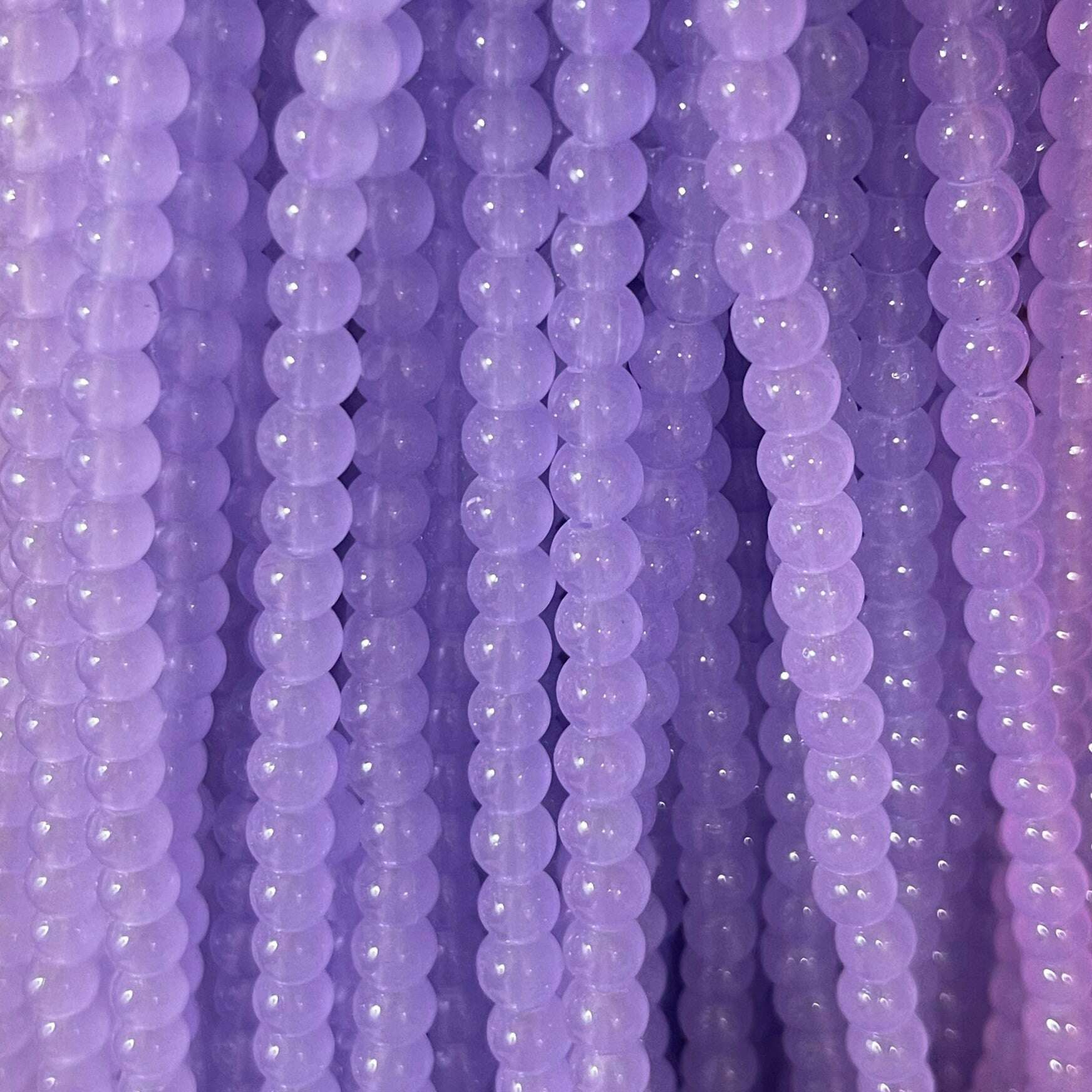 Plane glass beads 6mm