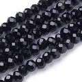 Black crystal beads 8mm