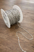 (07)_ Stainless 0.4x2x4mm Silver Chain