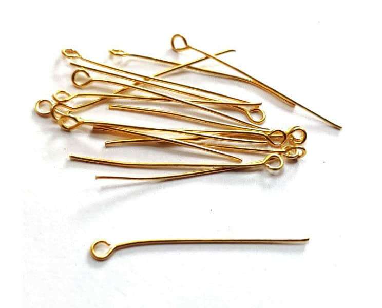 Eye pin 1inch Golden & Silver