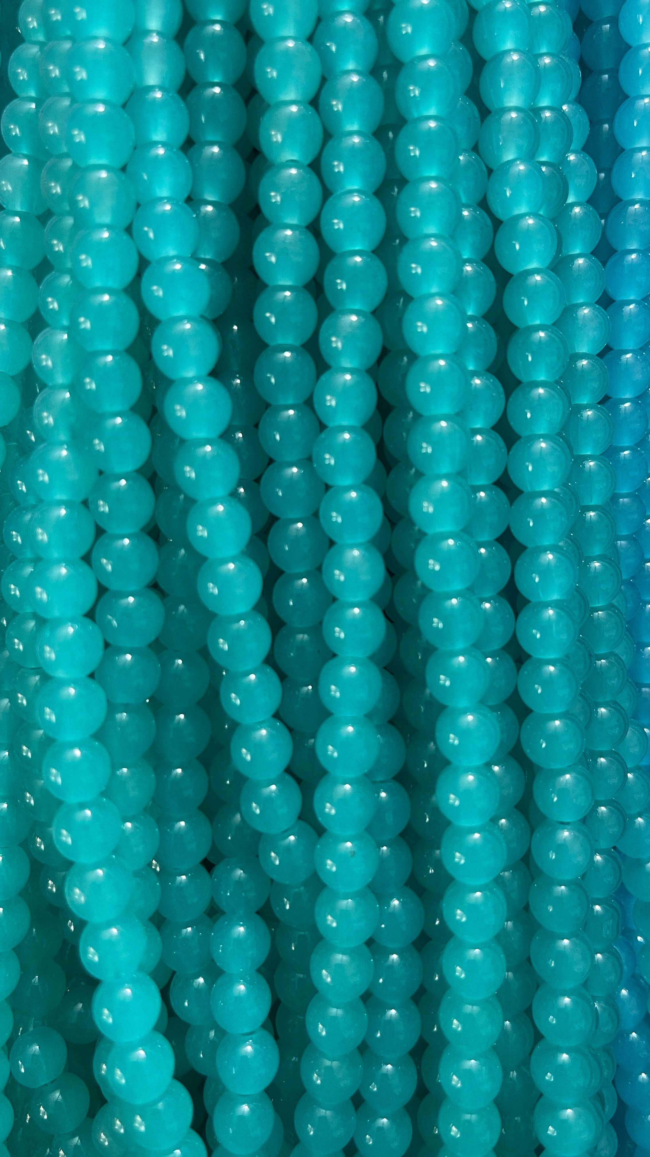 Plane glass beads 8mm