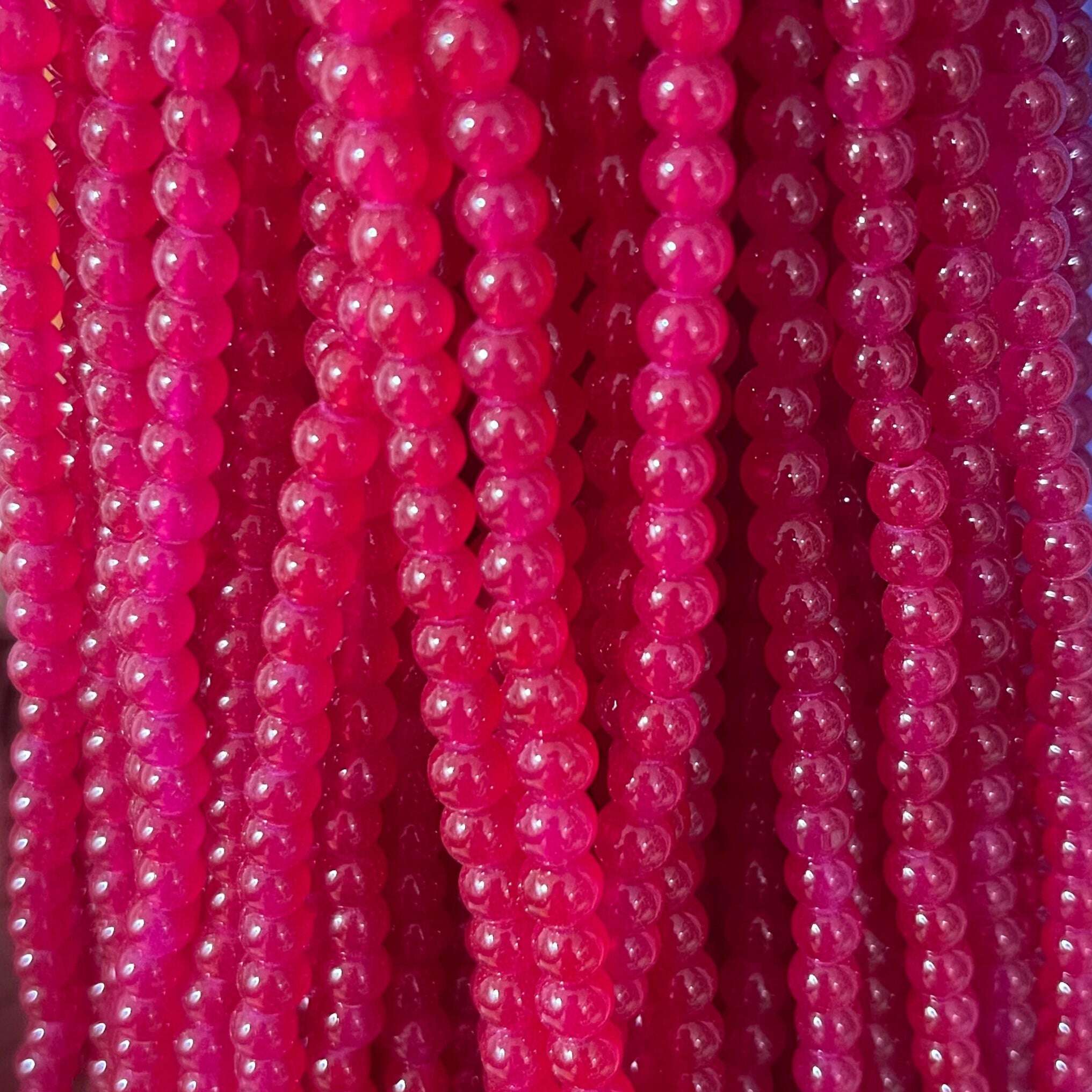 Plane glass beads 6mm