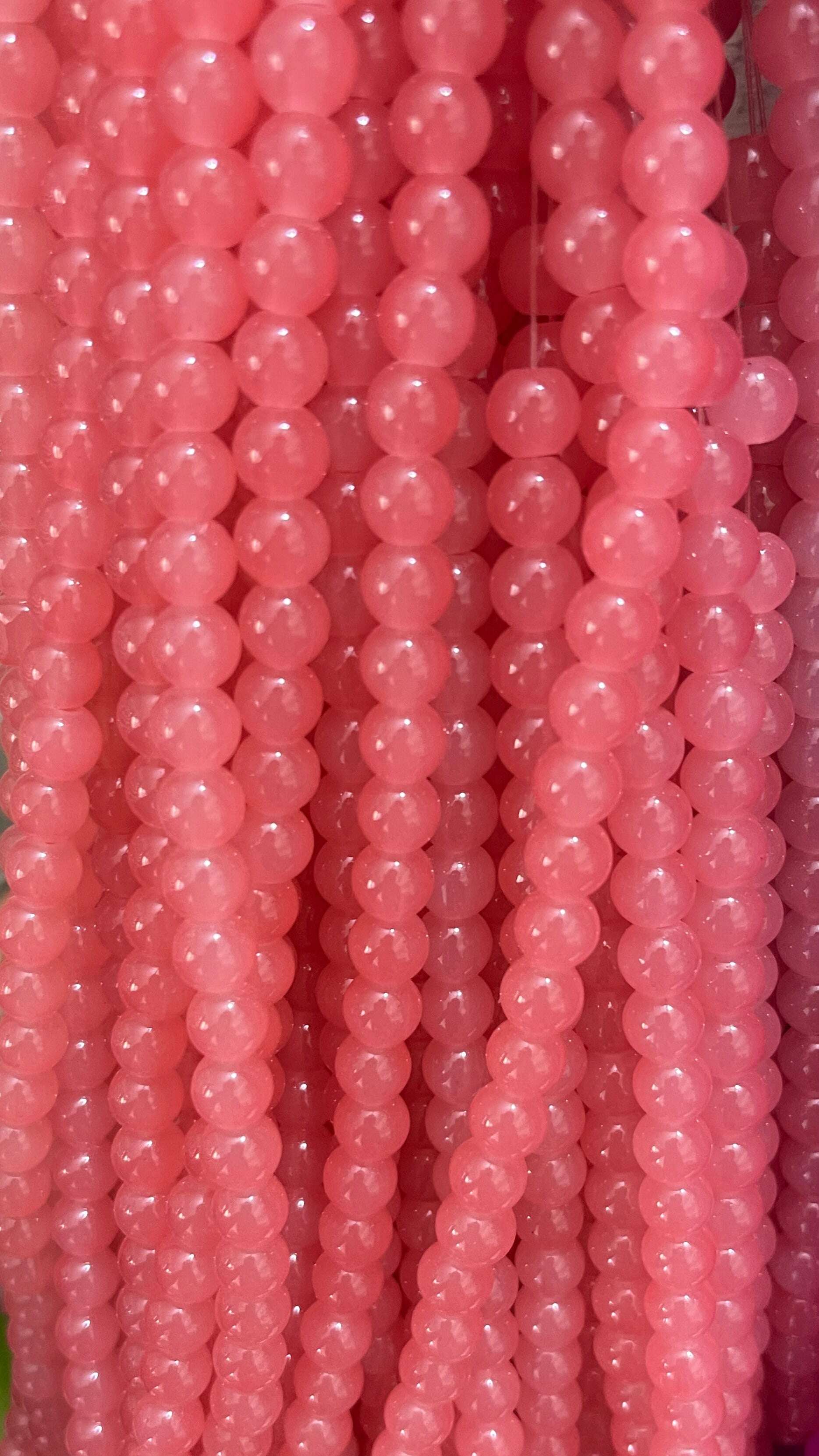 Plane glass beads 8mm