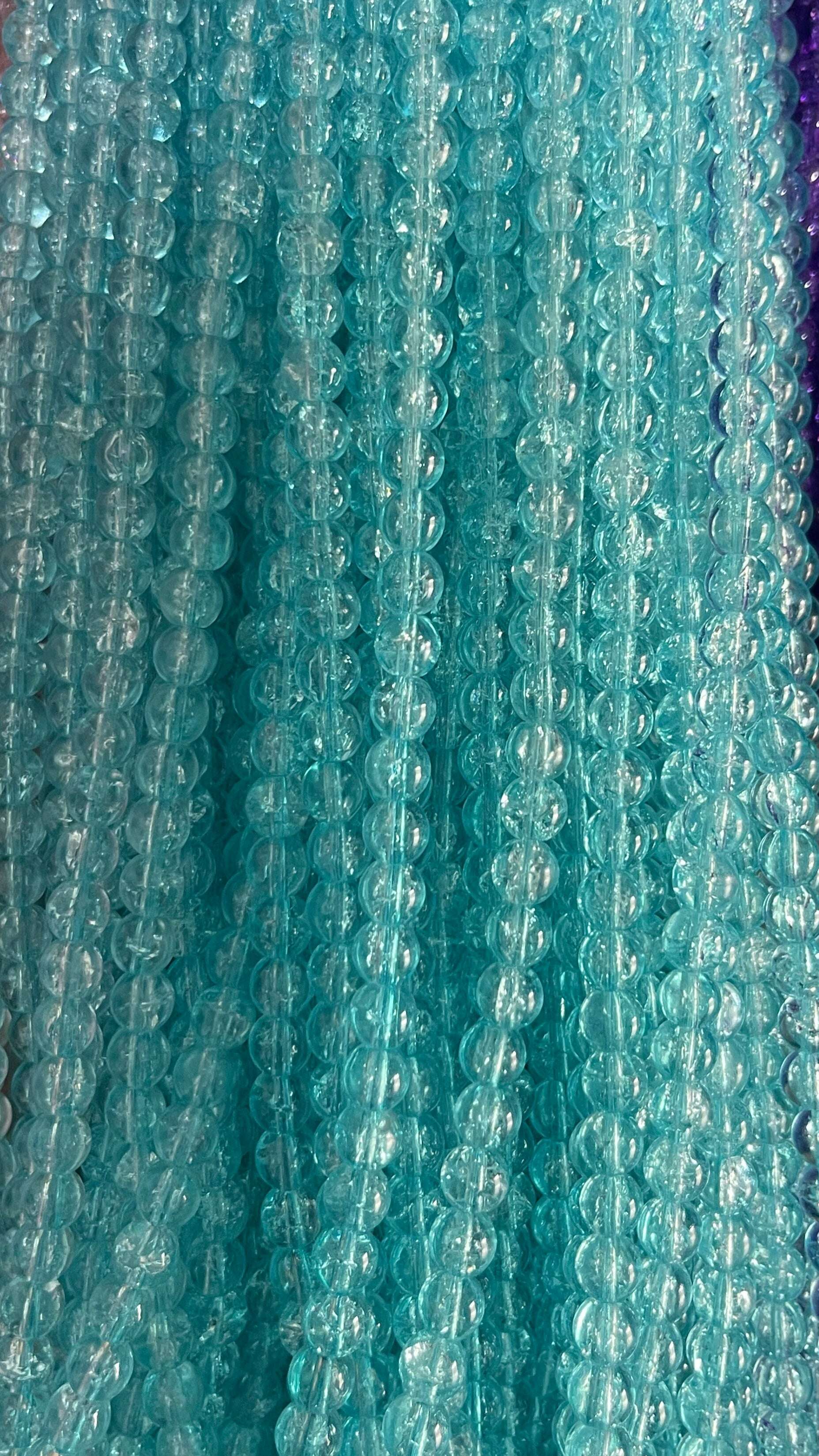 crack glass beads 8mm