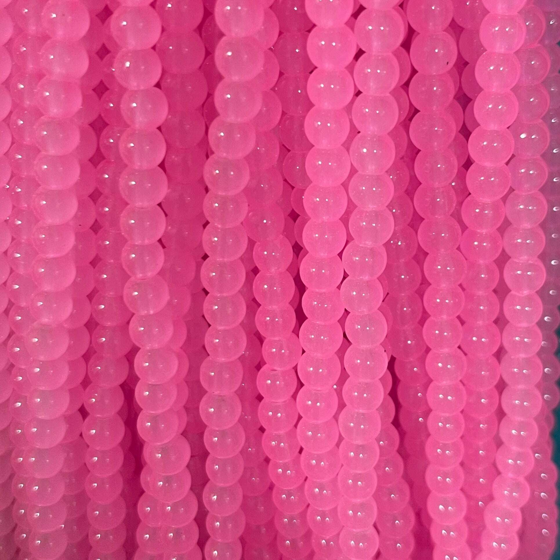Plane glass beads 6mm