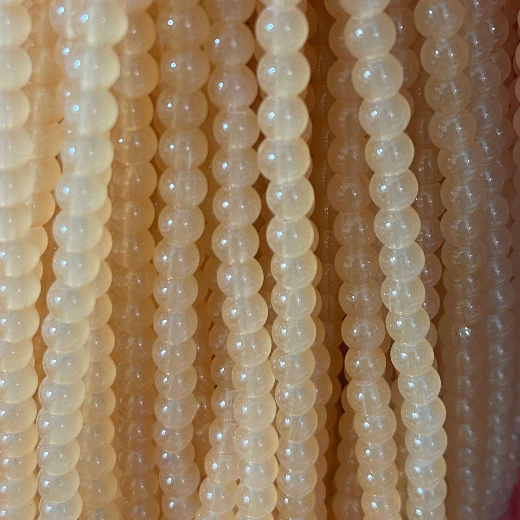 Plane glass beads 6mm