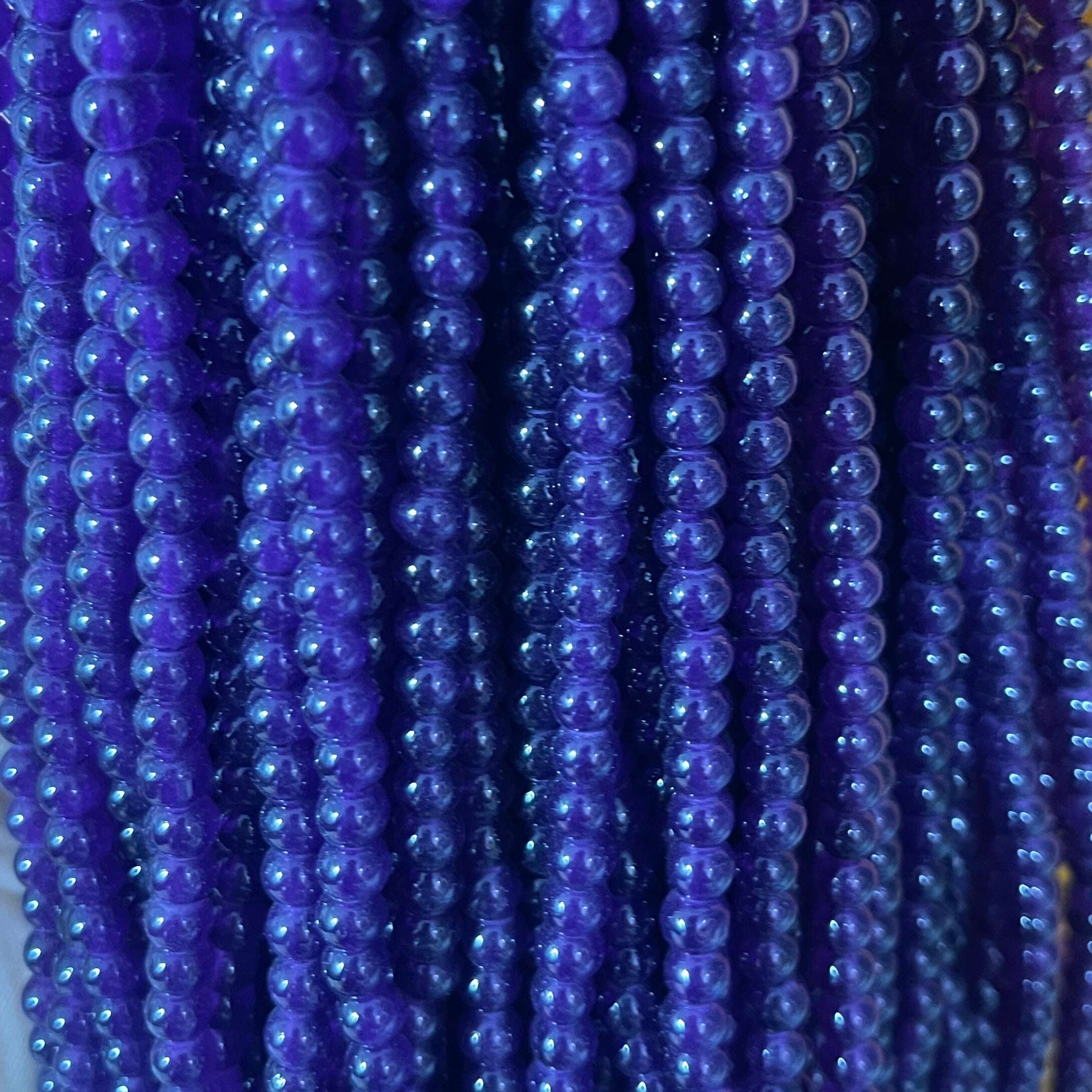 Plane glass beads 6mm