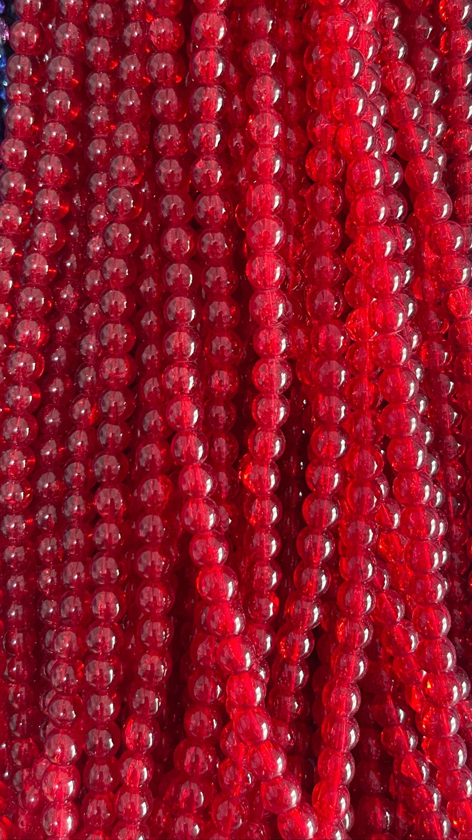 crack glass beads 8mm