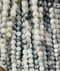 Marble Glass beads 8mm