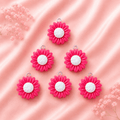 Acrylic Flower Charms (6 Pcs)