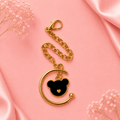 Gold Bear Keychain Charm with Lobster Clasp – DIY Bag Charm
