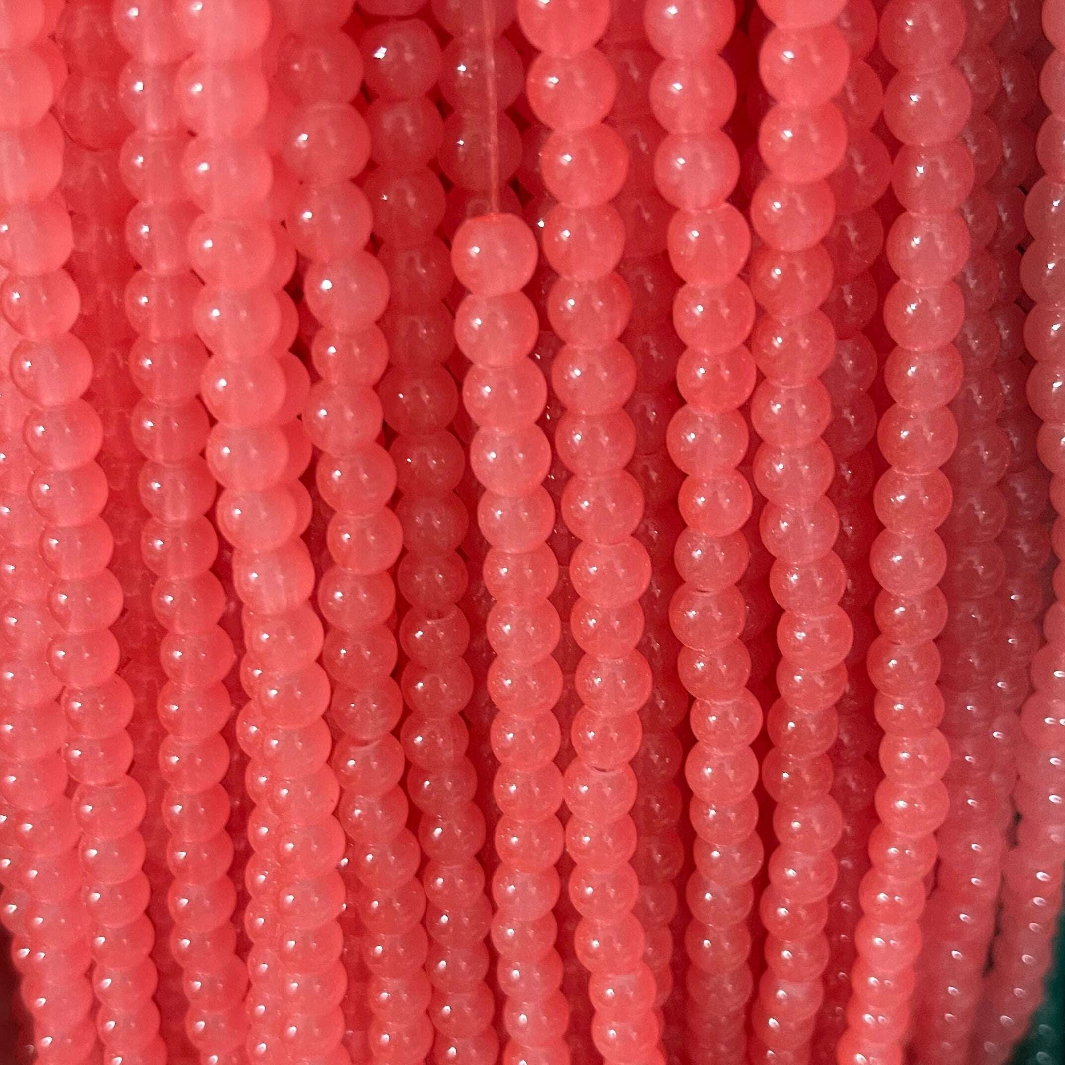 Plane glass beads 6mm