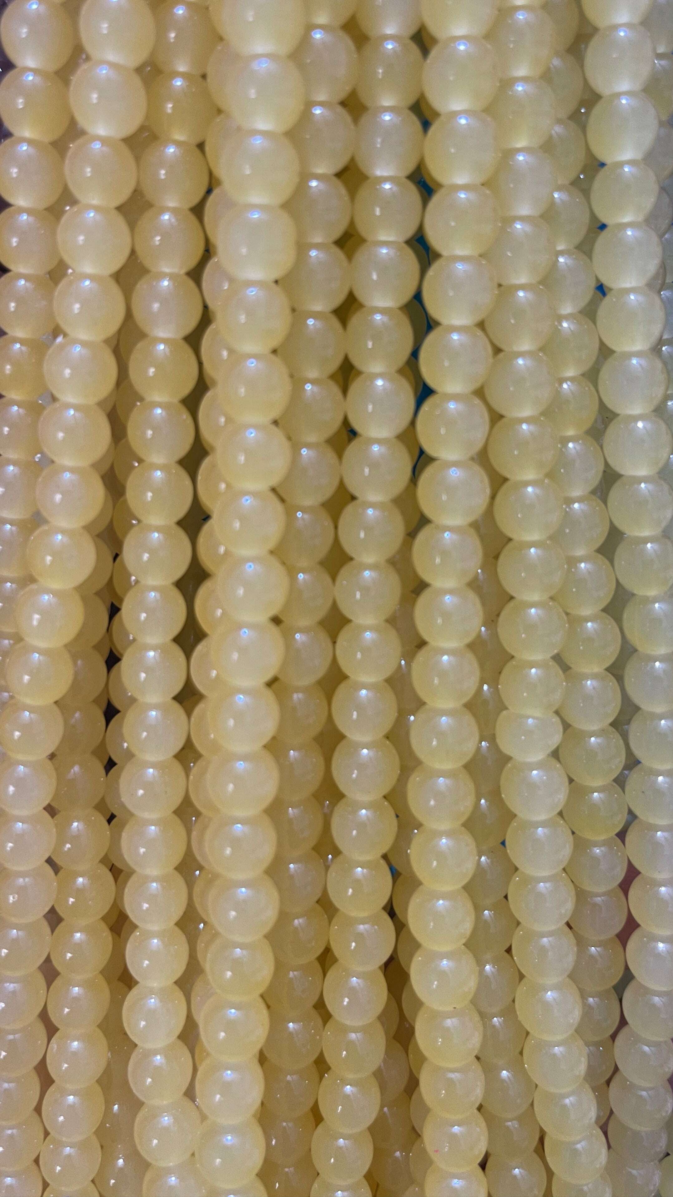 Plane glass beads 8mm
