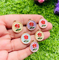 Charms 3d pendant 6 pcs