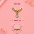 Luxury Gold V-Shaped Rhinestone Bag Charm