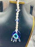 Handmade Macrame Evil Eye Car Hanging Charm – 60mm Glass Nazar Protection Amulet